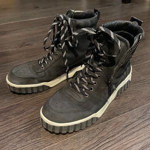 Diesel S-RUA Mid Suede Sneakers, Size 10